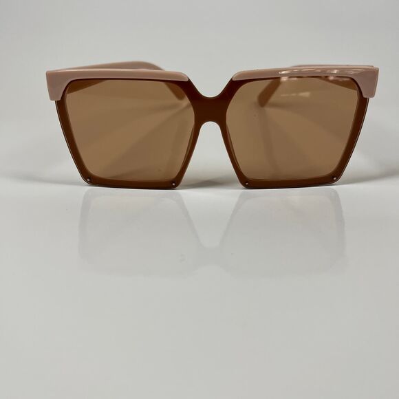 Sunglasses Oversized square soft pink  sunglasses baddie soft girl academia - Picture 9 of 9